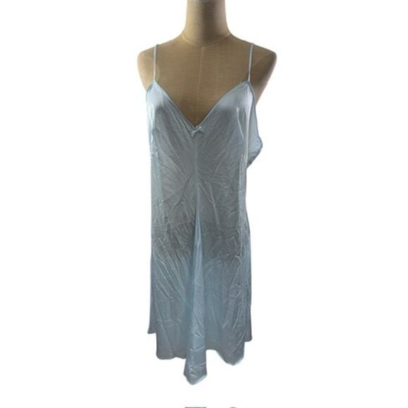 "SEARS" Vintage Blue "The Doesn't Slip" gown Dress Sexy Babydoll Fairy SZ 40 - Picture 1 of 10